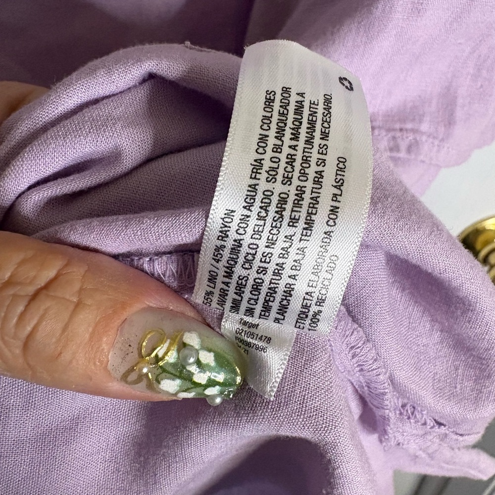 Ava & Viv Lavender V-Neck Blouse - Picture 7 of 7
